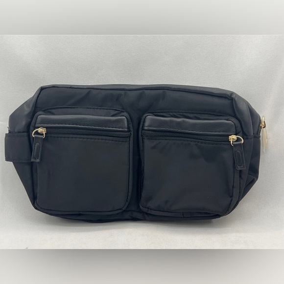 NWT {PACO RABANNE} 1 MILLION ELIXIR Black Nylon/Leather Pouch Cosmetic Case - Picture 2 of 4